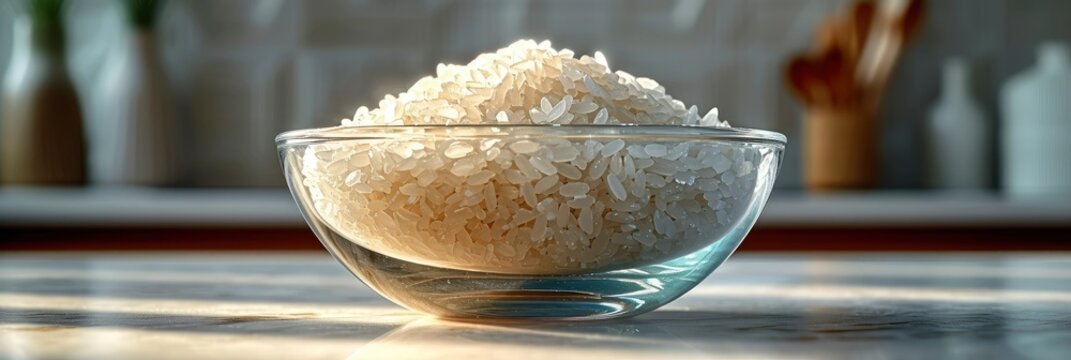 Glass Bowl Rice Kutya On White, Background HD, Illustrations