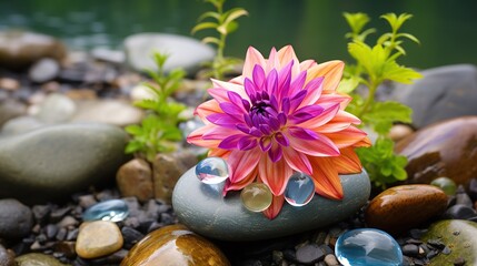 Obraz na płótnie Canvas colorful lotus flower background