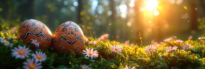 Obraz na płótnie Canvas Holiday Easter Background, Background HD, Illustrations