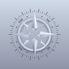 Compass 3d abstract crystals background © longquattro