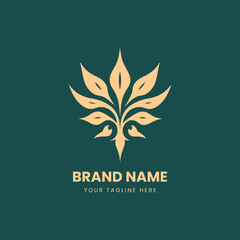 Luxury flower holistic botanical abstract logo