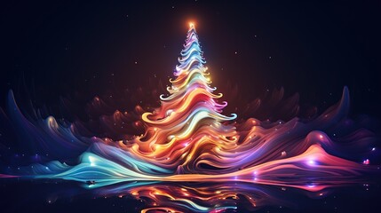 abstract christmas tree background