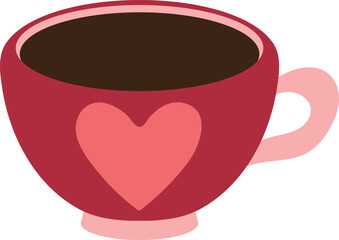 Valentine’s Day Love Hot Chocolate for wedding or valentine decoration, party invitation, poster, greeting cards.