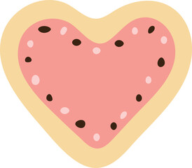 Valentine&rsquo;s Day Love Cookie for wedding or valentine decoration, party invitation, poster, greeting cards.