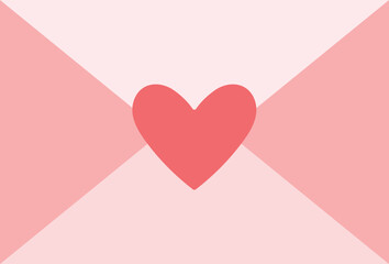 Valentine’s Day Love Letter Envelope for wedding or valentine decoration, party invitation, poster, greeting cards. - obrazy, fototapety, plakaty