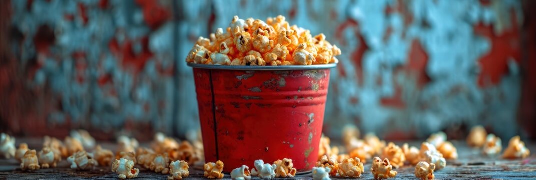 Overturned Bucket Popcorn Halloween, Background HD, Illustrations