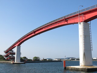 木更津市の中の島大橋（鳥居崎海浜公園から撮影）