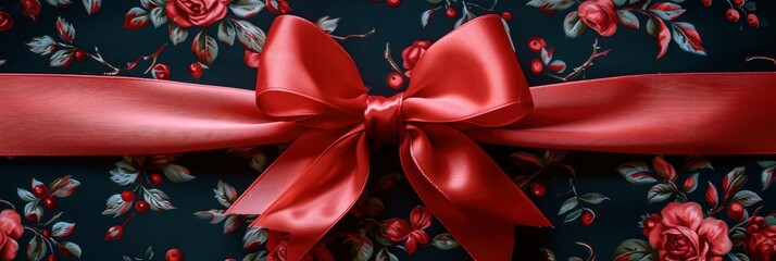 Single Gift Bow Red Satin Tw, Background HD, Illustrations