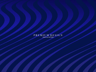 Abstract futuristic wave lines background with blue light effect. Modern simple flowing wave shape design. Suitable for covers, posters, websites, brochures, flyers, banners, presentations, etc.