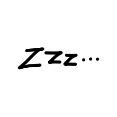 zzz doodle illustration symbol for sleep cartoon 