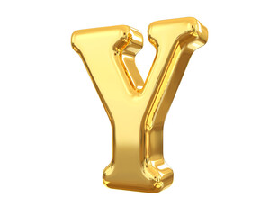 Gold 3D Letter Y