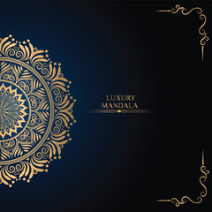 Creative luxury decorative mandala background .mandala with golden colour pattern. Mandala for print, poster, cover, brochure, flyer, banner ,wedding card , book cover .mandala background .