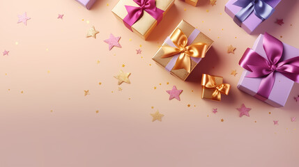 Gift background for birthdays, holiday anniversaries, Valentine's Day and weddings