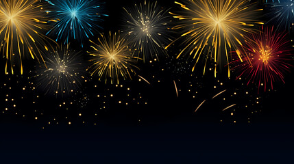Naklejka premium Fireworks background for celebration, holiday celebration concept