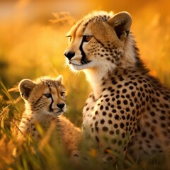 Obraz premium cheetah on the ground