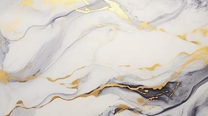Abstract White Marble Texture with Gold Splashes, Luxury Background

