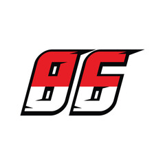 Fototapeta premium racing number 86