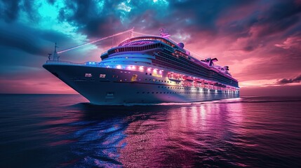 a cruise with a beauty pageant, traveling, ocean, sea, generative ai - obrazy, fototapety, plakaty