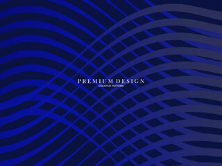 Abstract futuristic wave lines background with blue light effect. Modern simple flowing wave shape design. Suitable for covers, posters, websites, brochures, flyers, banners, presentations, etc.