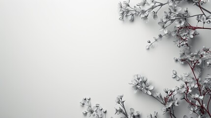 White Flower Magic Wallpaper and Design, Floral Wonder, generative ai