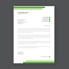 Clean and professional corporate company business letterhead template design