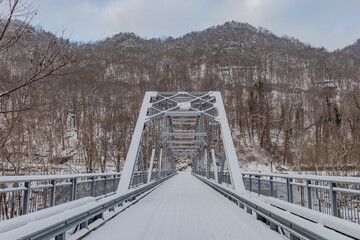 Tunney Hunsaker bridge in winter