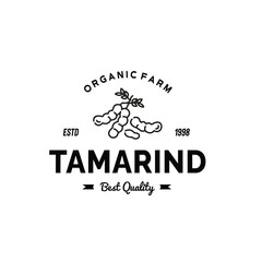lineart tamarind logo illustration suitable for fruit shop and fruit farm