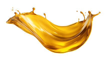 Pouring oil lubricant motor oil isolated on white and transparent background, png