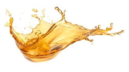 Pouring oil lubricant motor oil isolated on white and transparent background, png