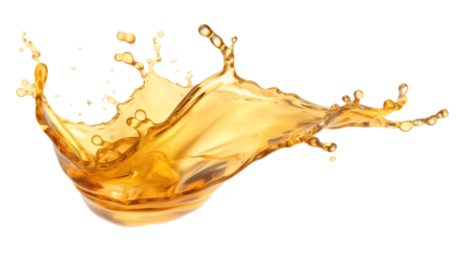 Pouring oil lubricant motor oil isolated on white and transparent background, png