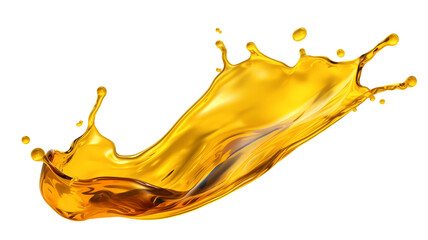 Pouring oil lubricant motor oil isolated on white and transparent background, png