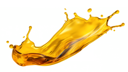 Pouring oil lubricant motor oil isolated on white and transparent background, png