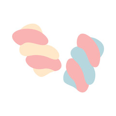 hand drawn marshmallow illustration