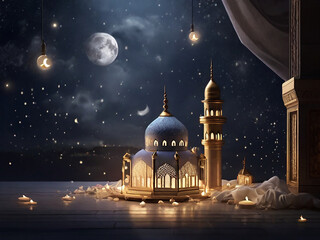 Ramadan kareem and Ramadane mubarak. wishes holy month moubarak and karim for muslim. ramdan karem