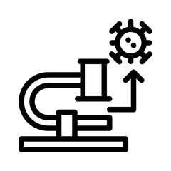 microscope line icon
