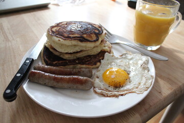 Pancakes for breakfast.