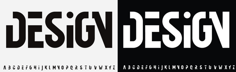 Modern Bold Font. Regular Italic Number Typography urban style alphabet fonts for fashion, sport, technology, digital, movie, logo design, vector illustration - obrazy, fototapety, plakaty