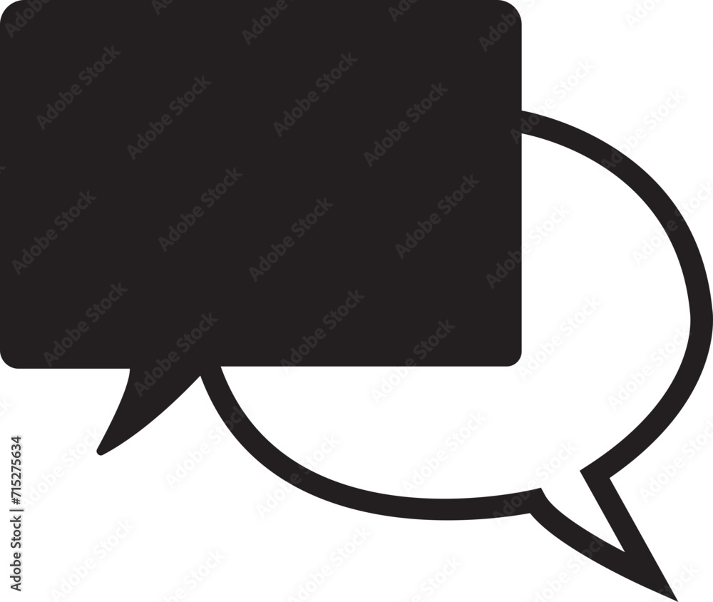 Poster chat message bubble vector illustration. communication icon. talk bubble, dialog. web icon. online c