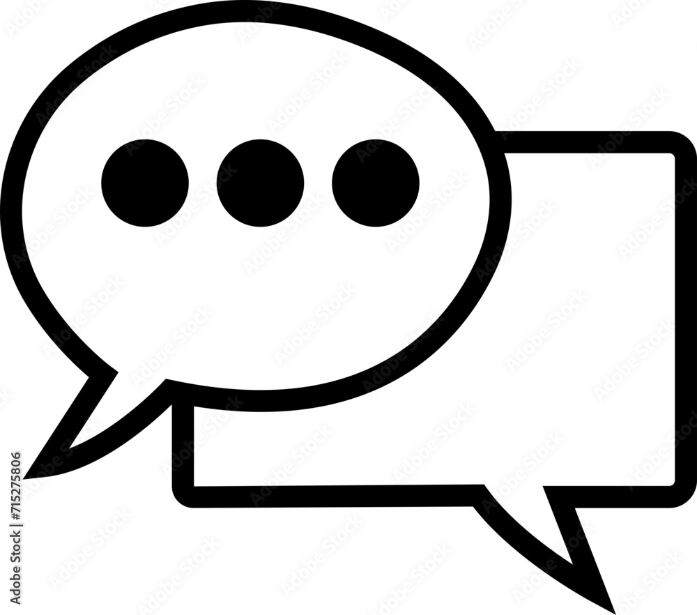 Poster chat message bubble vector illustration. communication icon. talk bubble, dialog. web icon. online c
