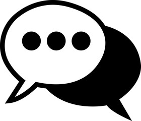 Chat Message Bubble Vector illustration. Communication icon. Talk bubble, dialog. Web icon. Online communication. Conversation, SMS, Notification, Chat in trendy flat style on transparent background.