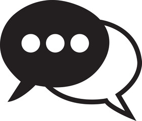 Chat Message Bubble Vector illustration. Communication icon. Talk bubble, dialog. Web icon. Online communication. Conversation, SMS, Notification, Chat in trendy flat style on transparent background.