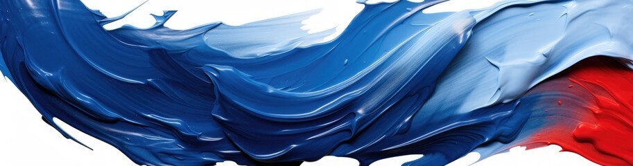 A captivating composition featuring a dark blue oil or acrylic color paint brushstroke, elegantly...