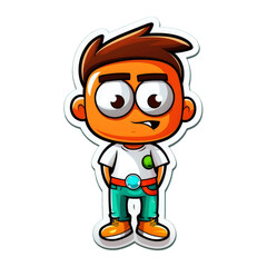 chibi boy cartoon design. a boy cartoon game character design