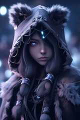 portrait of a woman in a coat