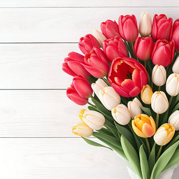 Beautiful tulips bouquet color on nice background jpg.