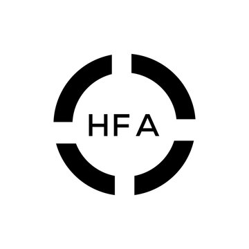 HFA Letter logo design template vector. HFA Business abstract connection vector logo. HFA icon circle logotype.

