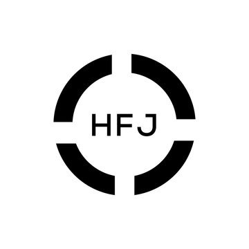 HFJ Letter logo design template vector. HFJ Business abstract connection vector logo. HFJ icon circle logotype.
