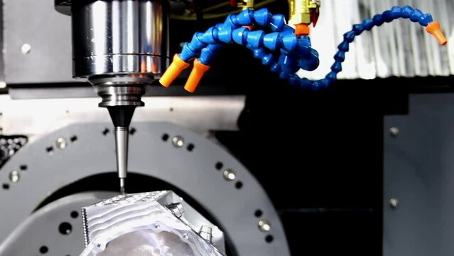 The 5-axis CNC mills machines for design configuration that utilizes a swivel head machine table and flush with the surface metalworking industrial