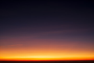 Beautiful skyline in sunrise over mountains