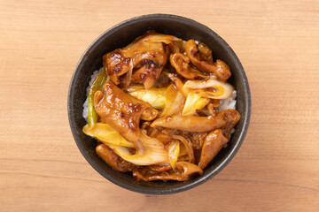 ねぎホルモン丼（こてっちゃん）